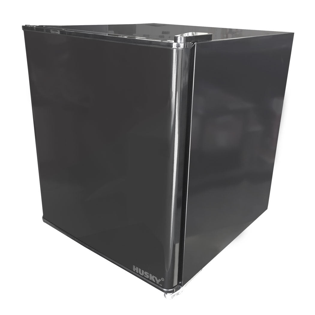 Husky 43L Mini Solid Door Bar Fridge in Black