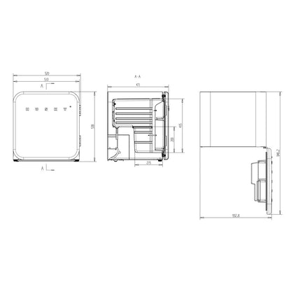 Husky 41L Retro Style Mini Bar Fridge in Red (HUSD-RETRO41-RD-AU.1)